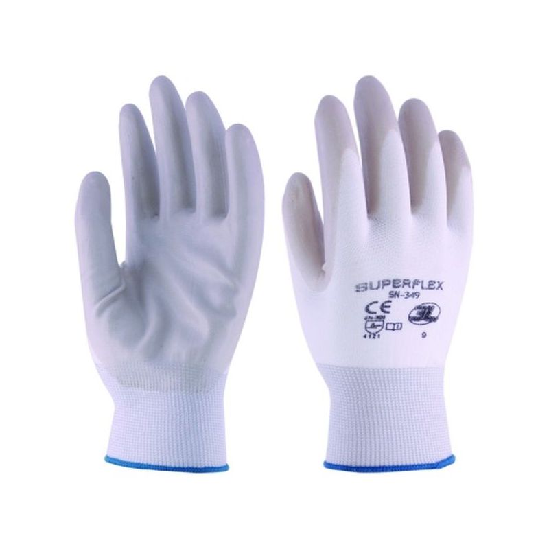 GUANTE MECANICO L09 SUPERFLEX NYL BL/GR 3L