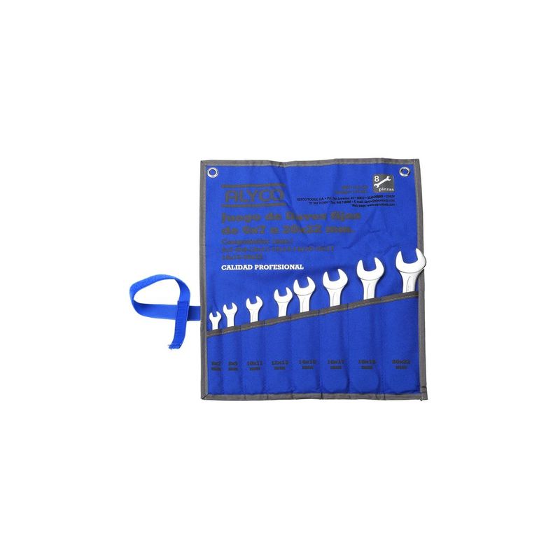 JUEGO 8 LLAVES FIJAS 6X7-20X22 B/NYLON