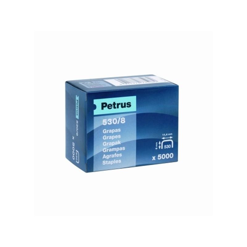 GRAPA CLAVADORA 8MM  530-77508 PETRUS 5.000 PZ              