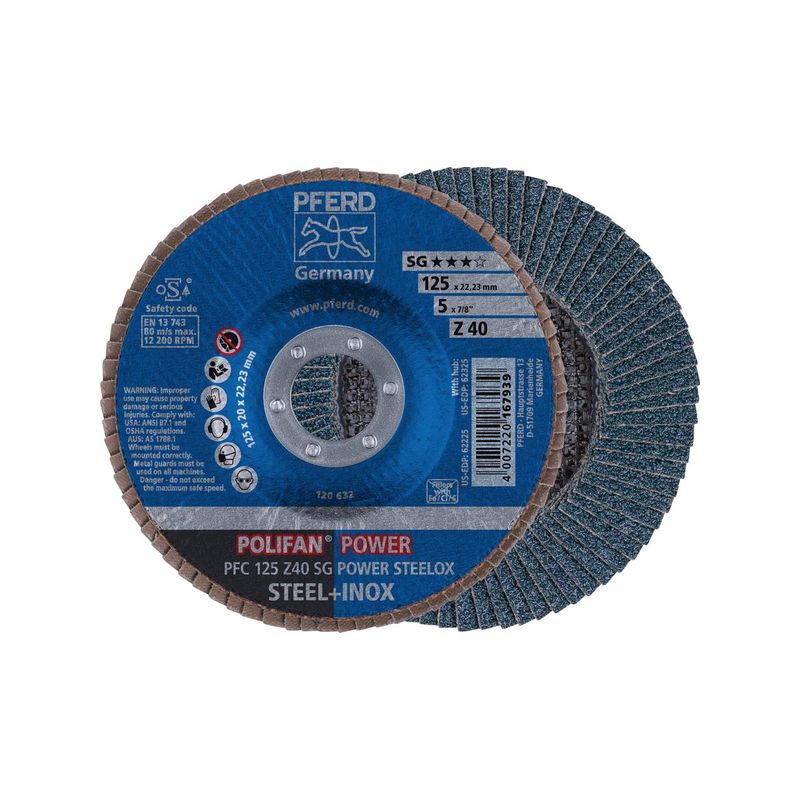 Disco abras.d.desbaste   125x22mm K 60 Rüggeberg