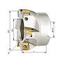 Portacuchillas ang. 90 Z6 refrigeracion internaD63mm para SDMT12